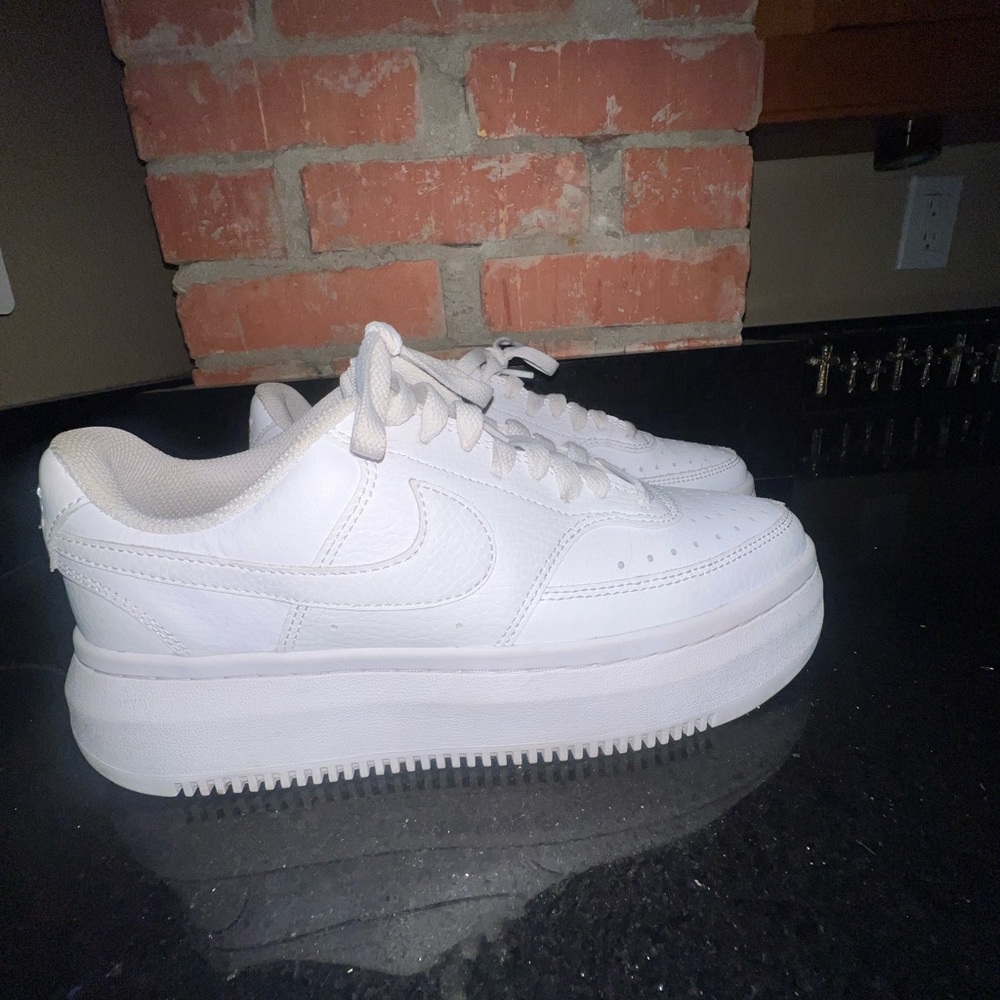 Women's White Nike Platform Sneakers size 8